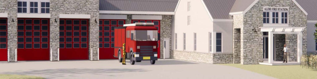 Rendering of Aldie Fire Station Preliminary design